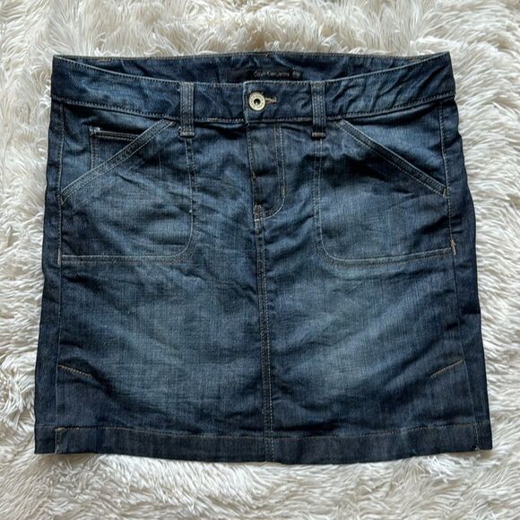 Calvin Klein Jean Skirt Size 10 Waist 30 - Picture 1 of 5